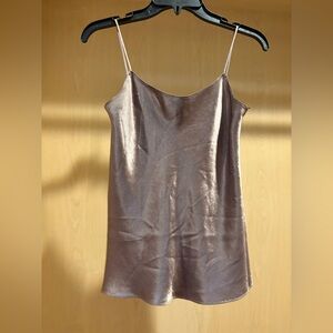 Vince Chocolate Satin Camisole XS